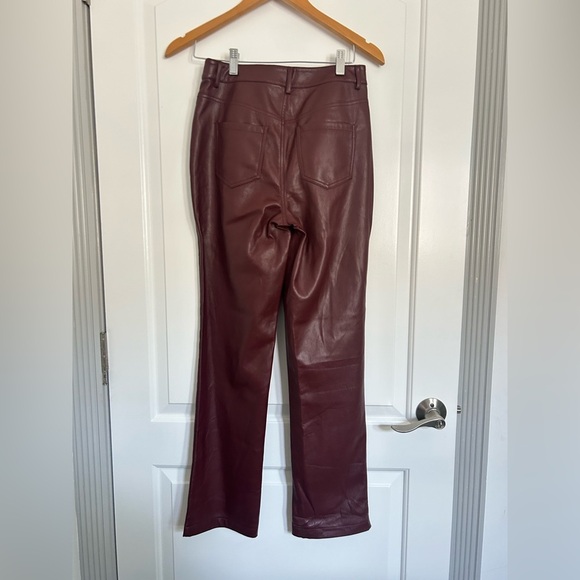 Marc New York | NWT Burgundy Faux Leather Pants size 2 - Picture 2 of 10